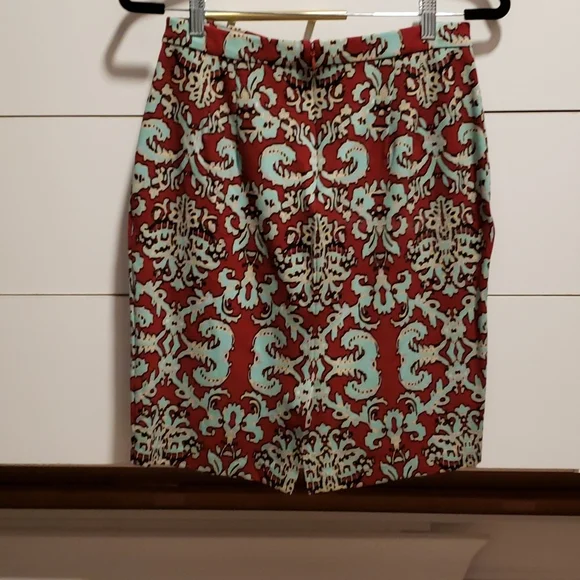 The Limited paisley red teal skirt - Picture 3 of 3